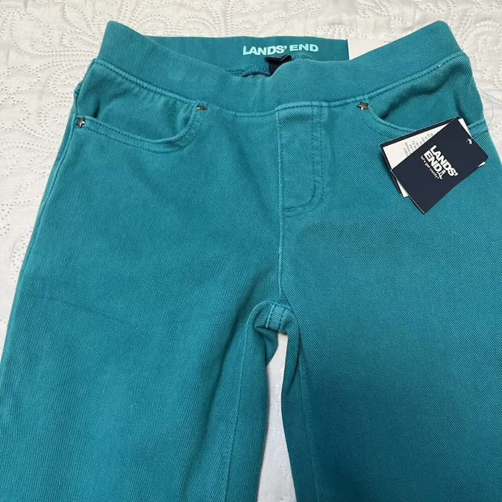 NWT Lands End Denim Leggings Size 8